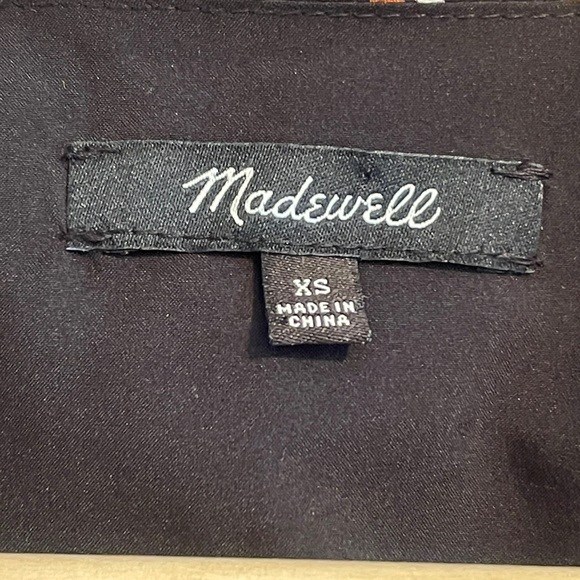 MADEWELL (Re)Sourced Geogett Button front Mini Dress in adorable Ditsy size XS - Picture 4 of 10